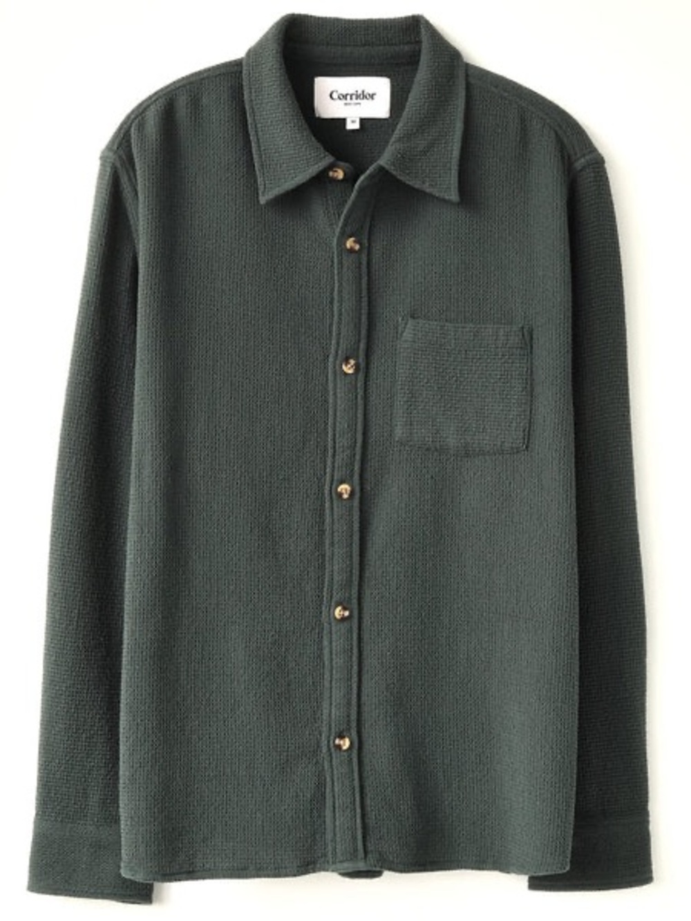 Men’s Corridor Waffle Knit Long Sleeve Button Down